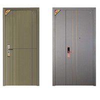 Portes Antivol Mexin pour Entrée de Maison - Portes d'Entrée Prêtes à l'Emploi - Ensembles de Portes Doubles à Panneau Unique en Aluminium Coulé - Portes Commerciales