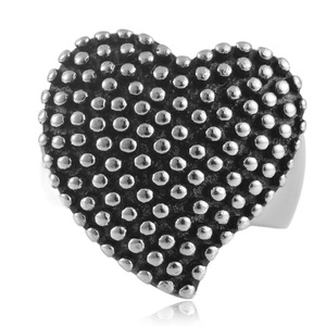 Heart Shape <b>Titanium</b> Steel <b>Ring</b> Men's Punk Style Stainless Steel Jewelry Gift 21021 - Product Image 1