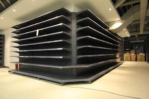 Thiết Kế Kim Loại Gondola Kệ Hiển Thị Đứng Tường Mini Kệ Siêu Thị Màu Đỏ Kệ 120Kg Kệ - Product Image 3