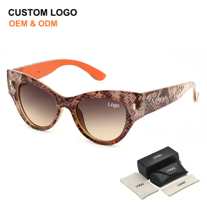 Classic Leopard Print Cat Eye Frame Sun Glasses Custom Logo Shades Luxury Fashion Brand Ladies Sunglasses for Women - Product Image 1