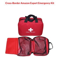 Trousse de premiers secours portable pour voiture, 25 pièces, Oxford rouge, kit de santé d'urgence, pour l'exportation transfrontalière