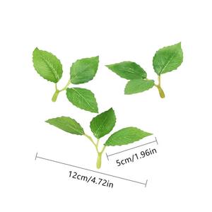 <span class=keywords><strong>Gâteau</strong></span> aux fruits fait à la main romantique feuille de rose artificielle 3 fourchettes avec décoration de guirlande caractéristique réaliste pour la fête des mères - Product Image 2