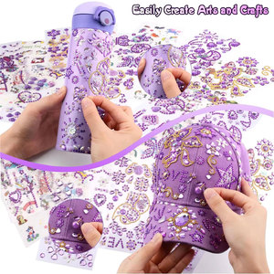 Làm cho của riêng bạn chai với long lanh đá quý diaond Tattoo Sticker Craft <span class=keywords><strong>Kit</strong></span> cho trẻ em gái DIY chai và mũ với DIY Vòng đeo tay - Product Image 4