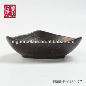 Assiette de service à dessert tempura salade en <span class=keywords><strong>terre</strong></span> <span class=keywords><strong>cuite</strong></span> vaisselle en céramique pour restaurant japonais coréen - Product Image 4