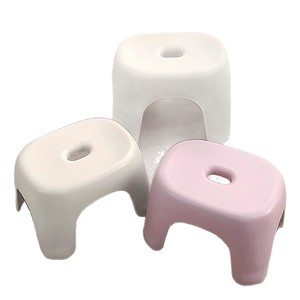 Tabouret en plastique Friendship, petit, épaissi, blanc et rose, pour la maison, la salle de bain, la douche, le changement de chaussures, le salon, la table basse - Product Image 5