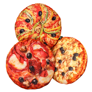 Nouveauté, coussin rond géant en 3D pour <span class=keywords><strong>pizza</strong></span>, oreiller en peluche pour décoration de canapé, en forme de <span class=keywords><strong>pizza</strong></span>, poupée en peluche - Product Image 1