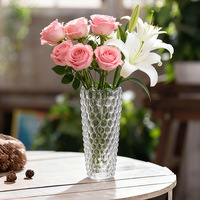 Récipient en verre de table transparent pour fleurs fraîches ornement minimaliste en bambou chanceux pour Vase en verre hydroponique de salon