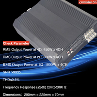 Amplificateur de voiture de style brésilien à gamme complète, RMS 1000W, 4 canaux, amplificateur de subwoofer, amplificateur de basses, 4 canaux, amplificateur de voiture classe D