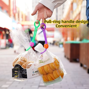 Zenidoo Attaches de scellage pour sacs alimentaires en TPE avec boucle à anneau de traction – Cordes multifonctionnelles pour la fixation et l'attachage de collations 16,2 cm 20g - Product Image 3