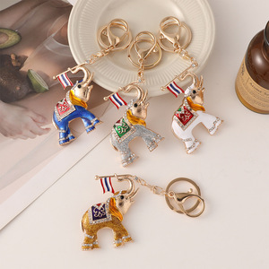 พวงกุญแจช้างการ์ตูนหลากสีลายเอเชียตะวันออกเฉียงใต้พวงกุญแจ - Product Image 3