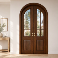 Portes intérieures DEMEA modernes à double vitrage en bois massif insonorisées pour appartement, hall, salon