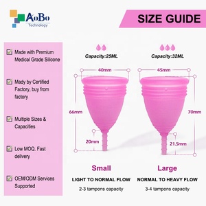 Fabricantes de Copas Menstruales, <span class=keywords><strong>Precio</strong></span> Bajo, Alta Calidad, Marca Privada, Copas Menstruales Reutilizables de Silicona de Grado Médico - Product Image 2