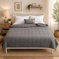 Couverture lestée personnalisable en couleur unie, avec perles de verre matelassées, pour un confort optimal
