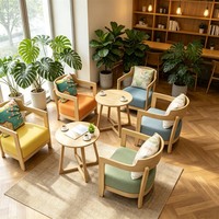 Chaise de salle à manger moderne en bois massif pour café, restaurant, design minimaliste, ensembles table et chaises pour espace lounge, salon de thé, bar à desserts