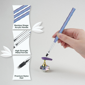 Nouvel ensemble de 7 pinceaux de <span class=keywords><strong>d</strong></span>écoration pour ongles en acrylique, design <span class=keywords><strong>forme</strong></span> bambou, pour gel UV, peinture et dessin - Product Image 2