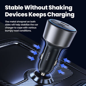 Toocki 200W alliage d'aluminium Super voiture charge rapide trois ports PD 3.0 chargeur pour Iphones Ipads ordinateurs <span class=keywords><strong>portables</strong></span> 5V/3A sortie - Product Image 6