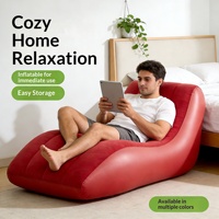 Fauteuil et canapé gonflables ergonomiques en PVC, design moderne et minimaliste, imperméables, résistants à l'usure, double usage intérieur/extérieur