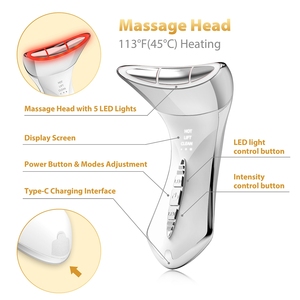 เครื่องนวดยกกระชับและยกกระชับใบหน้าอุปกรณ์ความงามในบ้านแบบร้อนและเย็น - Product Image 6