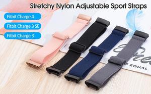 Elasrtic Sports Watch Band Correa de nailon Pulsera de repuesto <span class=keywords><strong>Fitbit</strong></span> Charge 3/4/3 SE para mujeres y hombres - Product Image 5
