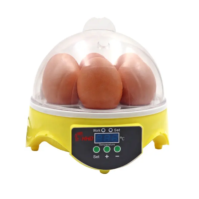 Miniincubadora de huevos de pollo y pato, 110V, con pantalla electrónica, 7 Uds.