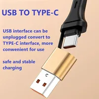 Câble de données rétractable 3-en-1 à charge ultra-rapide avec logo personnalisé, USB Type-C, Micro USB, 8 broches, multi-ports pour ordinateur et téléphone portable
