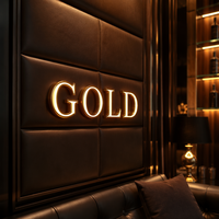 Lettres Métalliques 3D LED Lumineuses Personnalisées – Polices Sur Mesure – Enseigne de Luxe Or, Or Rose, Titane pour Façade de Magasin et Marquage Commercial