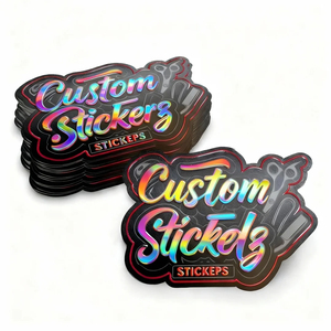 Personalized Printing Adhesive Raised Spot UV Logo Sticker Labels Waterproof Vinyl Letter Custom Die Cut Stickers for Promotion
