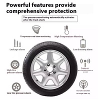 Moniteur de pression des pneus sans fil pour camion JYS, détection de 6 pneus, TPMS solaire 4V, garantie 1 an