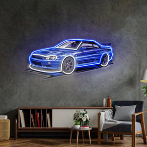 Letrero de neón de lujo para coche Vintage exquisito personalizado, decoración de pared, letrero con estampado UV para hombre, cueva, Club, elegante letrero de neón para coche para decoración de tienda - Product Image 5