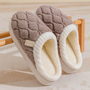Chaussons en coton épais antidérapants pour toute la famille, pour l'automne et l'hiver, adaptés aux hommes et aux femmes, utilisables à l'intérieur et à l'extérieur. - Product Image 4