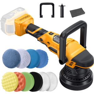 Polisseuse de <span class=keywords><strong>voiture</strong></span> sans fil sans balais pour le detailing automobile, double action 15 mm, contrôle <span class=keywords><strong>à</strong></span> 5 vitesses - Product Image 1
