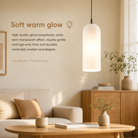 Abat-jour en verre blanc laiteux en forme de dôme, en verre sodocalcique, de remplacement pour suspension simple, vente en gros