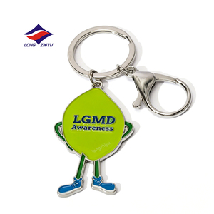 Porte-clés en métal personnalisé Longzhiyu, design citron mignon, émail souple, pour promotion de restaurant et <span class=keywords><strong>boutiques</strong></span> de cadeaux, 20 ans d'expérience - Product Image 1