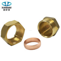 Bouchon d'extrémité en laiton forgé de 22 mm, bouchon d'arrêt étanche pour collecteur solaire à plaque plate, tuyau en cuivre