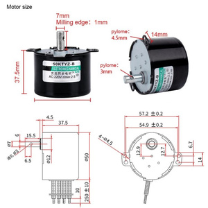 50ktyz Brushless <strong>Electric</strong> <strong>Motor</strong> <strong>Micro</strong> Gear Permanent Magnet AC Synchronous <strong>Motor</strong> 220V 2.5rpm for Egg Incubators - Product Image 2