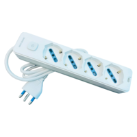 Prise italienne 16A Prise italienne à 4 positions Connecteur électrique à 4 prises pour usage domestique 1.5 mLongueur de câble nominale 16A