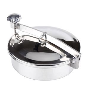 KQ 하이 퀄리티 스테인레스 스틸 SS304 316L 탱크 압력 용기 159-700mm Inox 위생 라운드 맨홀/맨웨이 커버 식품 등급 - Product Image 1