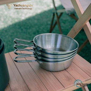 Stainless Steel <b>Sauce</b> Pans Set 12cm 13cm with Carry Case for Camping - Product Image 4