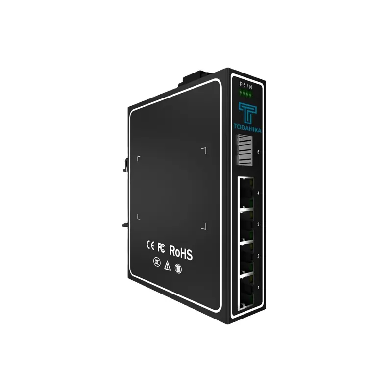 Porta Ethernet PoE 4x10 100 1000Mbps e Porta SFP 1x1000Mbps Switch Ethernet Industrial