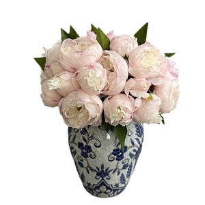 Décoration d'intérieur, bouquet de pivoines décoratives pour la décoration de bureau et de jardin, fleurs artificielles imitées personnalisables, plantes artificielles - Product Image 5