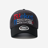 Casquette de baseball personnalisée à 5 panneaux avec logo brodé en 3D, design bicolore, tissu sergé 100% coton - Style sportif et professionnel