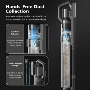 Aspirateur balai sans fil portable MINFU avec vidage automatique, filtration HEPA, conception cyclonique et batterie lithium-ion - Product Image 3