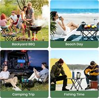 Table pliante portable en acier carbone ultralégère pour le camping, la randonnée, le trekking, le pique-nique, la plage, le barbecue