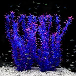 Décor d'aquarium Plantes artificielles en plastique écologique Vert/Rose/Violet Forme <span class=keywords><strong>de</strong></span> tige 21 pouces Extra Large Grand Fish Tank - Product Image 6