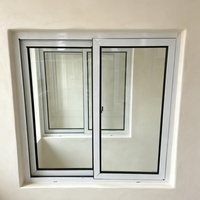 Fenêtre coulissante horizontale en PVC Conch, double vitrage pour la rénovation de la maison
