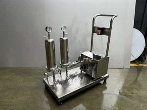 Sanitary Stainless Steel <b>Wine</b> Beer Beverage Single Stage and Two Stage Microporous Filter System with Centrifugal <b>Pump</b> and Cart - Product Image 2