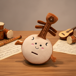 Jouet en <span class=keywords><strong>peluche</strong></span> de haute qualité, créatif, en forme de guitare Pipa, instrument de musique, violon, instrument à notes, super doux - Product Image 1