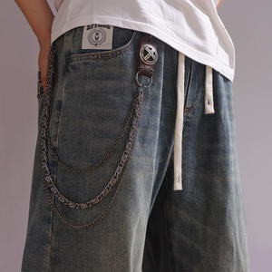 Cadena de cintura unisex de metal con diseño de cruz, aleación de zinc, accesorio informal para pantalones estilo hip hop para hombres y mujeres - Product Image 2