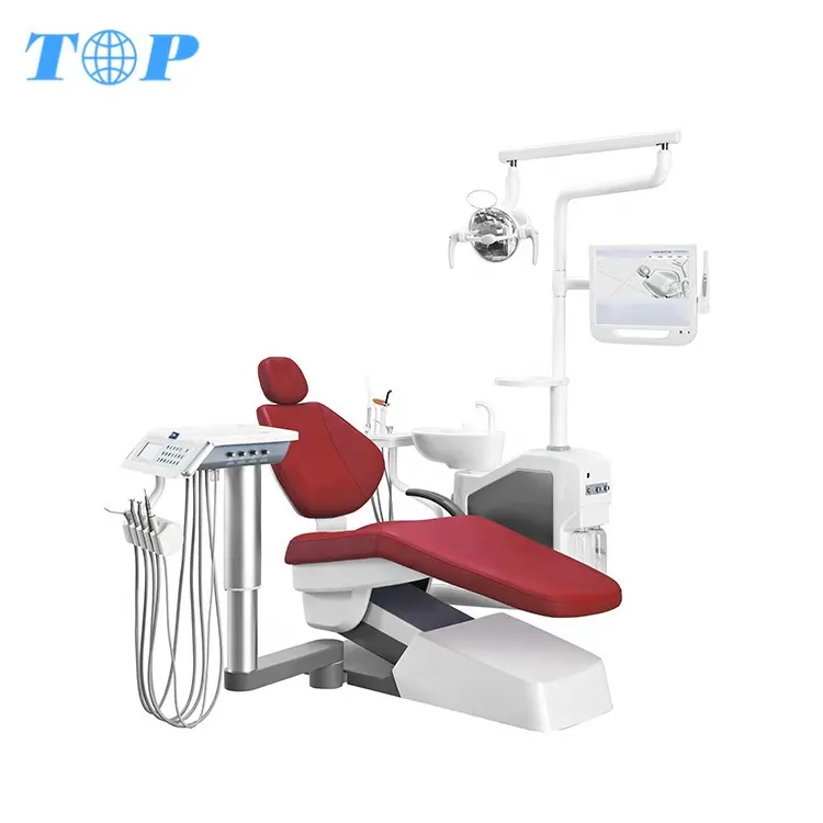 TOP-G1004 Wholesale High Quality luxury portable Dental Unit with air compressor Cart Prices Dental Chair China