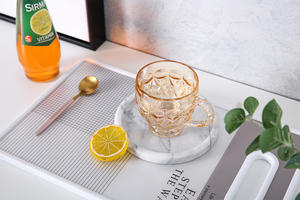 Original Creative Sodalime Glass Tea Coffee <strong>Cup</strong> and Saucer Glass <strong>Cup</strong> <strong>Set</strong> With Handle - Product Image 6